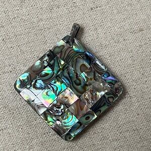 Puffy Abalone Shell Mosaic Pendant